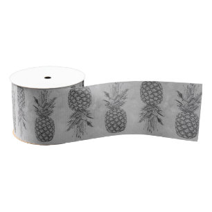 Ruban Gros-grain Ruban de gris d'ananas
