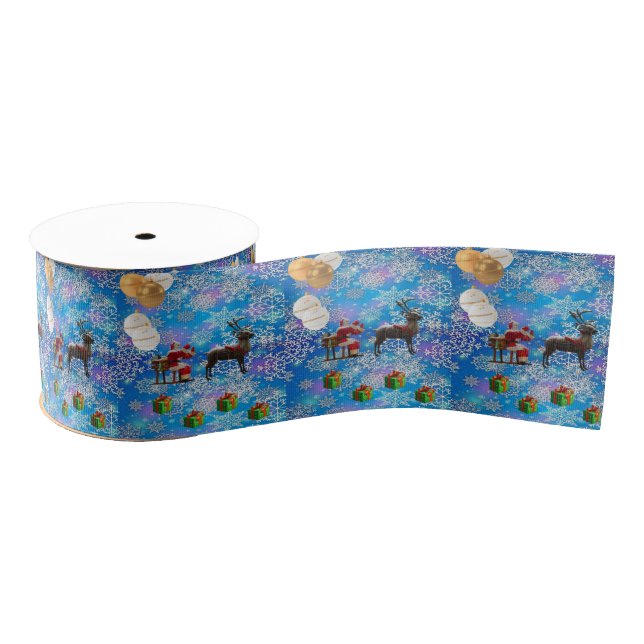 Ruban Gros-grain Ruban décoratif de Noël, Père Noël (Bobine)