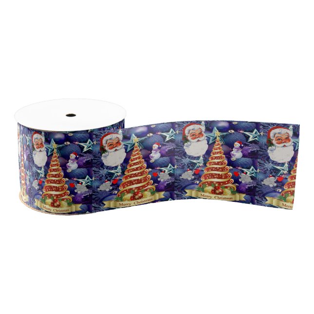 Ruban Gros-grain Ruban décoratif de Noël, Père Noël (Bobine)