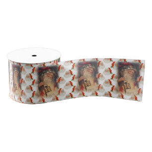 Ruban Gros-grain Ruban décoratif de Noël, Père Noël