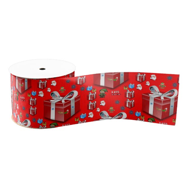 Ruban Gros-grain ruban décoratif noël (Bobine)