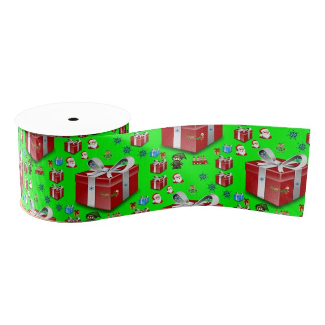 Ruban Gros-grain ruban décoratif noël (Bobine)