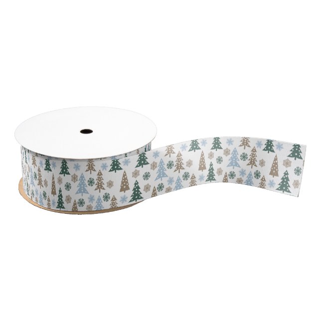 Ruban Gros-grain Ruban Grosgrain des arbres de vacances (Bobine)