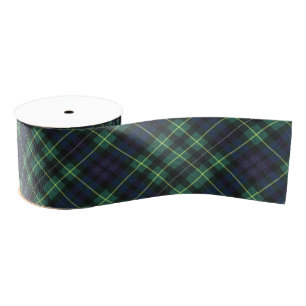 Ruban Gros-grain Ruban - Jaune, Vert et Bleu Tartan Design2