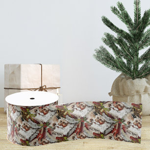 Ruban Gros-grain Ruban Noël vintage du Père Noël   Ruban cadeau