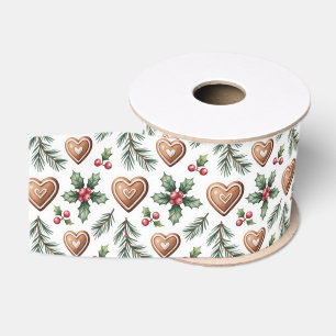 Ruban Gros-grain Rubans de Noël en grosgrain en forme de biscuits e