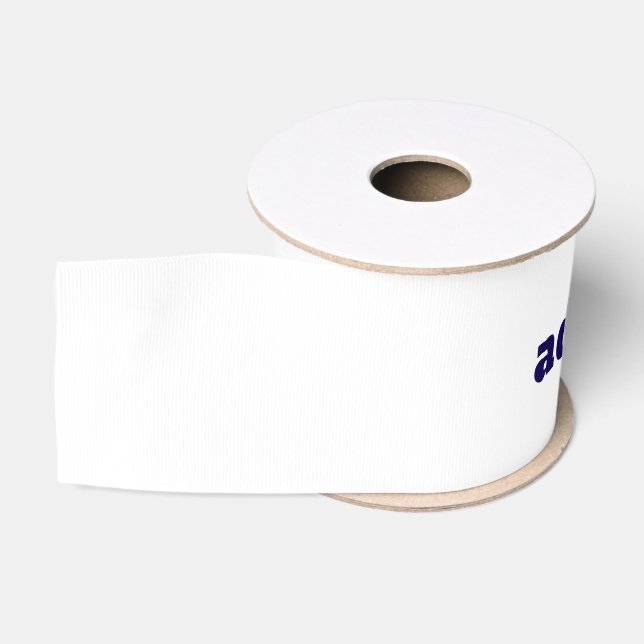 Ruban Gros-grain simple minimal ajoutez votre texte monogramme nom  (Bobine)