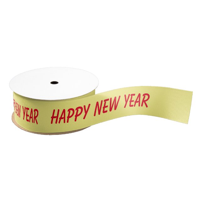 Ruban Gros-grain simple minimum ajouter votre texte nom monogramme  (Bobine)
