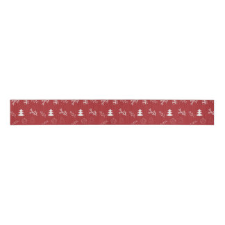 Ruban Gros-grain Small Scale Red & White Christmas Ribbon