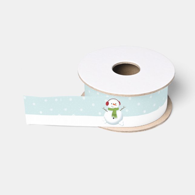 Ruban Gros-grain Snowman Holiday Cheval (Bobine)
