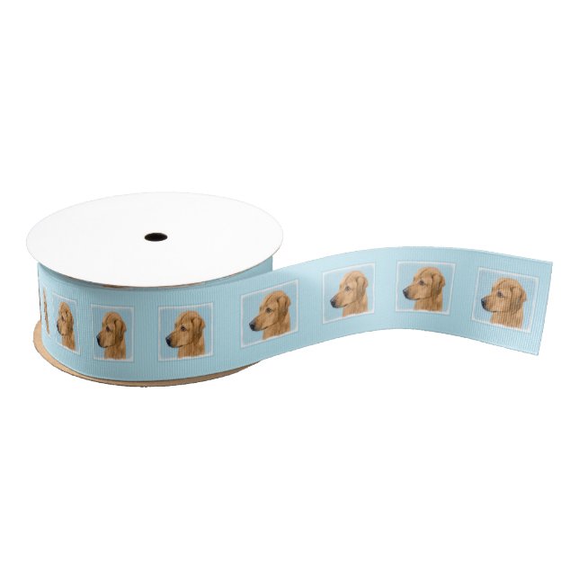 Ruban Gros-grain Tableau Rhodesian Ridgeback - Art Chien original (Bobine)