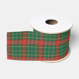 Ruban Gros-grain Tartan à carreaux rouge et vert de Noël