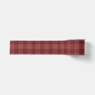 Ruban Gros-grain Tartan à carreaux rouge foncé