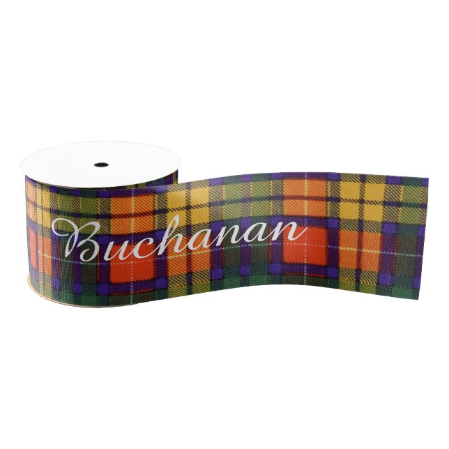 Ruban Gros-grain Tartan d'écossais de plaid de clan de Buchanan (Bobine)