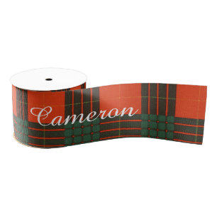 Ruban Gros-grain Tartan d'écossais de plaid de clan de Cameron