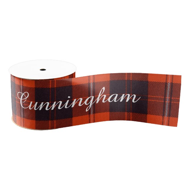 Ruban Gros-grain Tartan d'écossais de plaid de clan de Cunningham (Bobine)