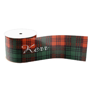 Ruban Gros-grain Tartan d'écossais de plaid de clan de Kerr
