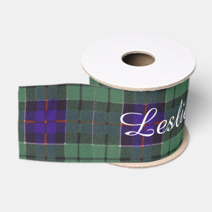 Ruban Gros-grain Tartan d'écossais de plaid de clan de Leslie