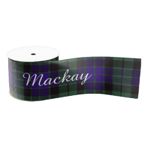 Ruban Gros-grain Tartan d'écossais de plaid de clan de Mackay