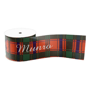 Ruban Gros-grain Tartan d'écossais de plaid de clan de Munro