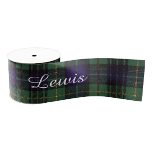 Ruban Gros-grain Tartan écossais de kilt de plaid de clan de Lewis