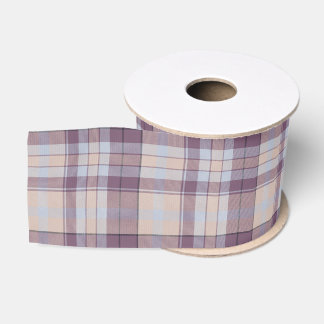 Ruban Gros-grain Tartan pourpre