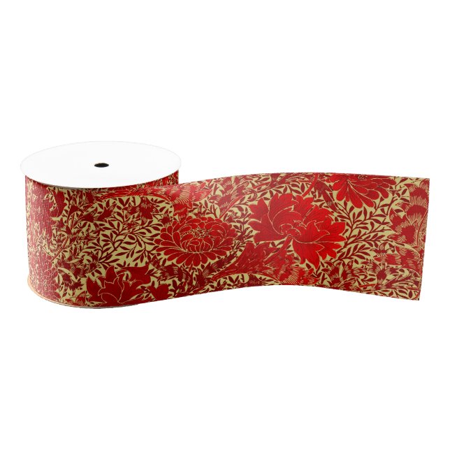 Ruban Gros-grain Toile de Jouy : classique et moderne. (Bobine)