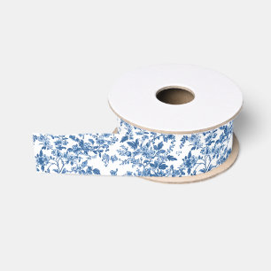 Ruban Gros-grain Toile Floral Floral