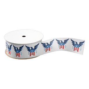 Ruban Gros-grain Toute American Eagle & Drapeau Patriotique Grosgra