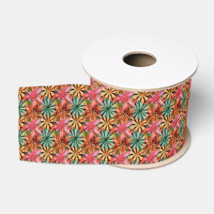 Ruban Gros-grain tropical/hawaïen/floral/fleur