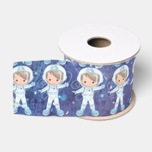 Ruban Gros-grain Un garçon astronaute Espace extra-atmosphérique