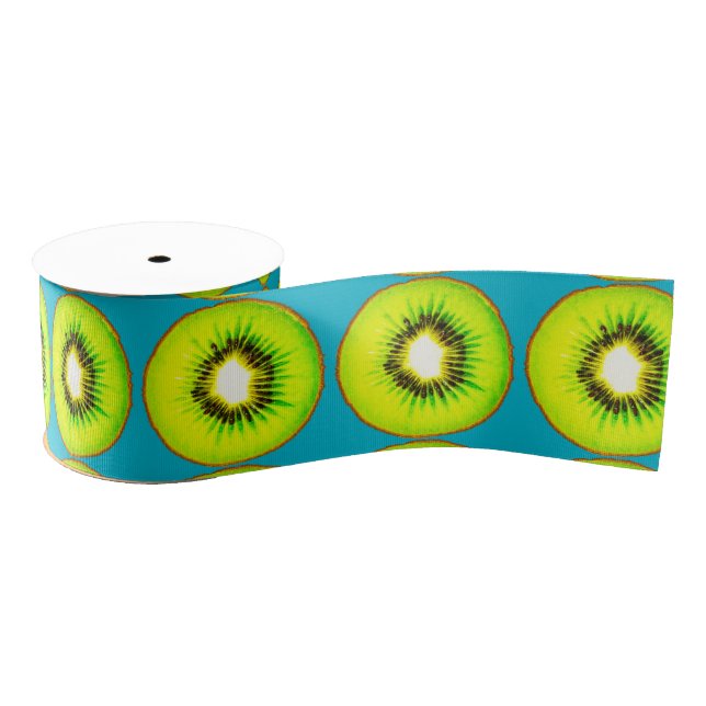 Ruban Gros-grain un kiwi personnalisable (Bobine)