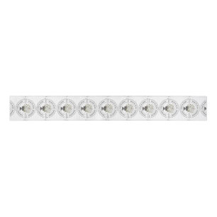 Ruban Gros-grain Vintage Farmhouse white flower