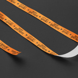 Ruban Gros-grain Vintage Halloween Anniversaire Orange Soyons Éffra