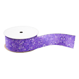 Ruban Gros-grain Violet brillant motif amusant