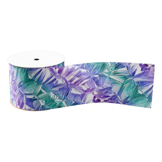 Ruban Gros-grain virtual reality inverted, pale crystal gradient : (Bobine)