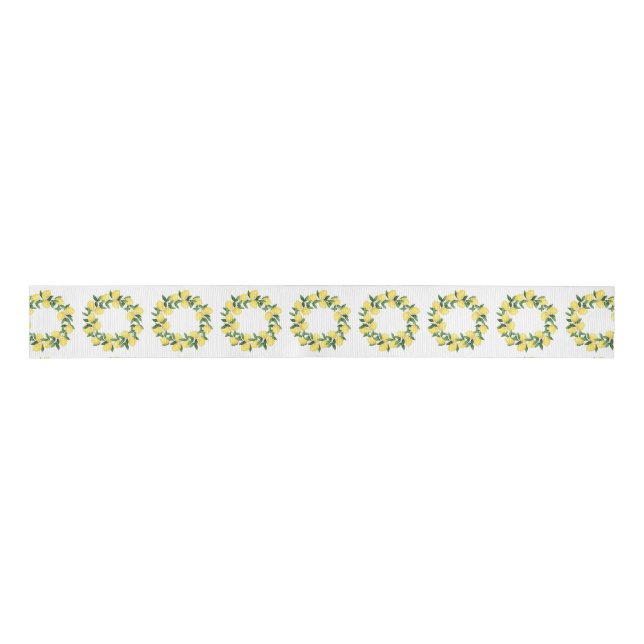 RUBAN GROS-GRAIN WATERCOLOR LEMONS (Devant)