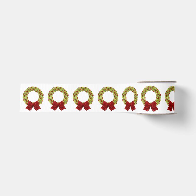 Ruban Gros-grain Wreath scintillante - Options de couleurs multiple (Devant)