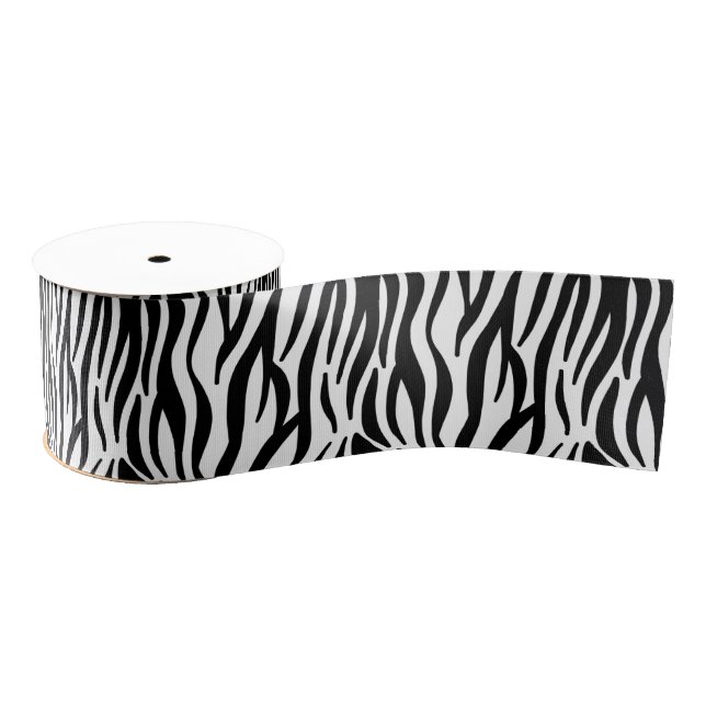 Ruban Gros-grain Zebra Stripe Motif (Bobine)
