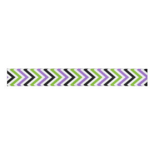 Ruban Gros-grain Zigzag Halloween – Motif Saisonnier Audacieux