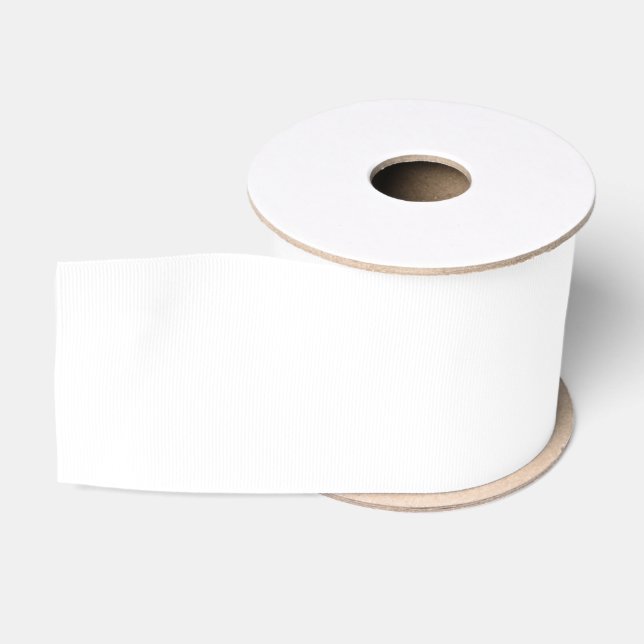 Ruban large blanc de gros-grain (Bobine)