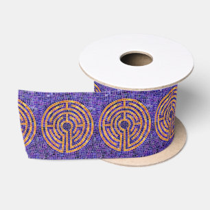 Ruban large en satin LABYRINTH MOSAIC 3"