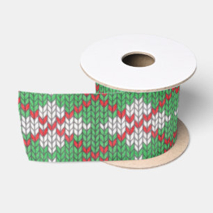 Ruban large en satin XMAS JACQUARD KNIT 3"