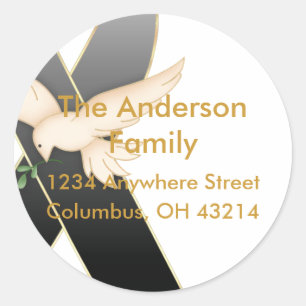 Ruban noir avec Étiquettes de adresse de sensibili