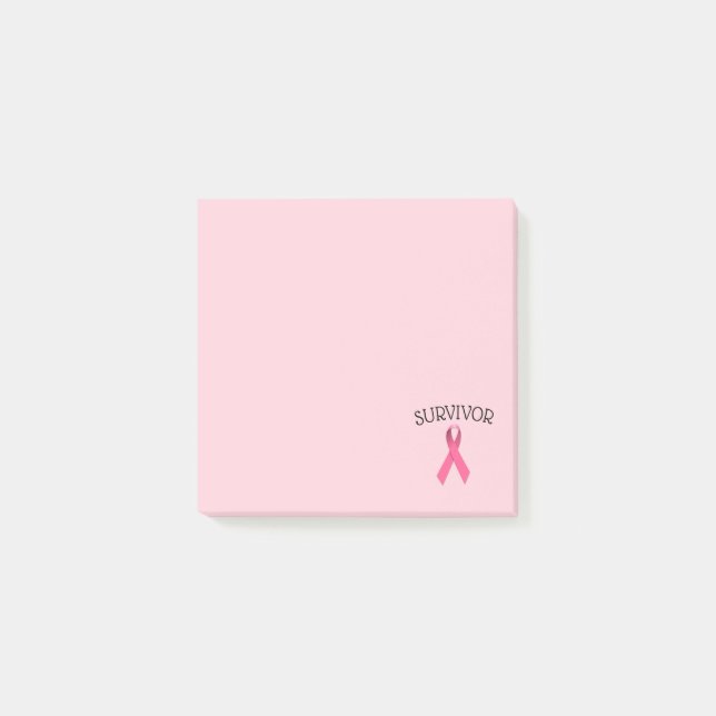 Ruban post-it pour les survivants du cancer rose (Devant)