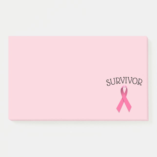 Ruban post-it pour les survivants du cancer rose (Devant)