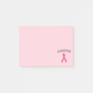 Ruban post-it pour les survivants du cancer rose