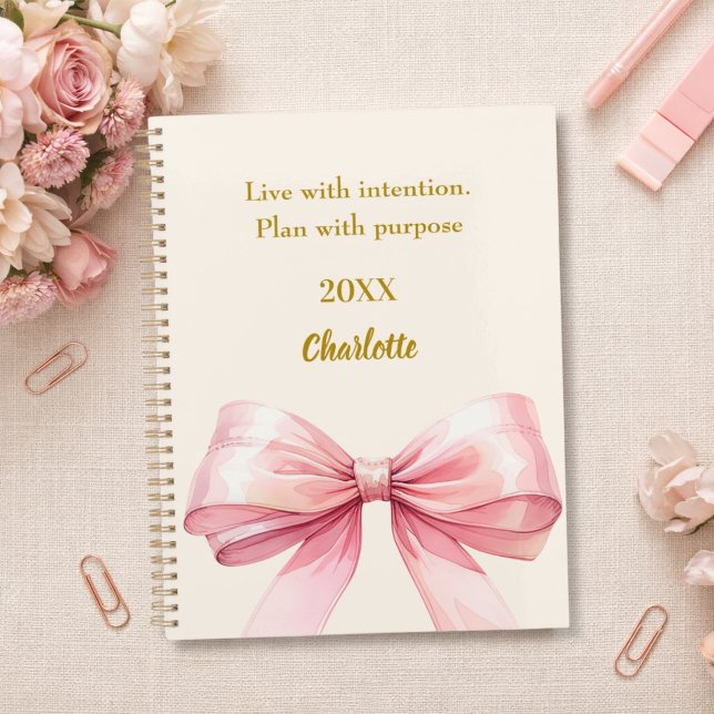 Ruban rose beige crème citation 2027 (Créateur téléchargé)