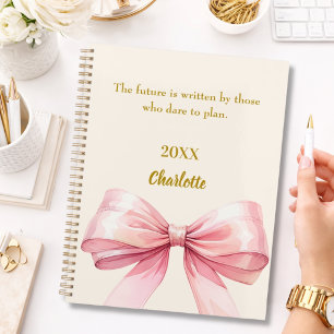 Ruban rose beige crème citation inspirante 2026