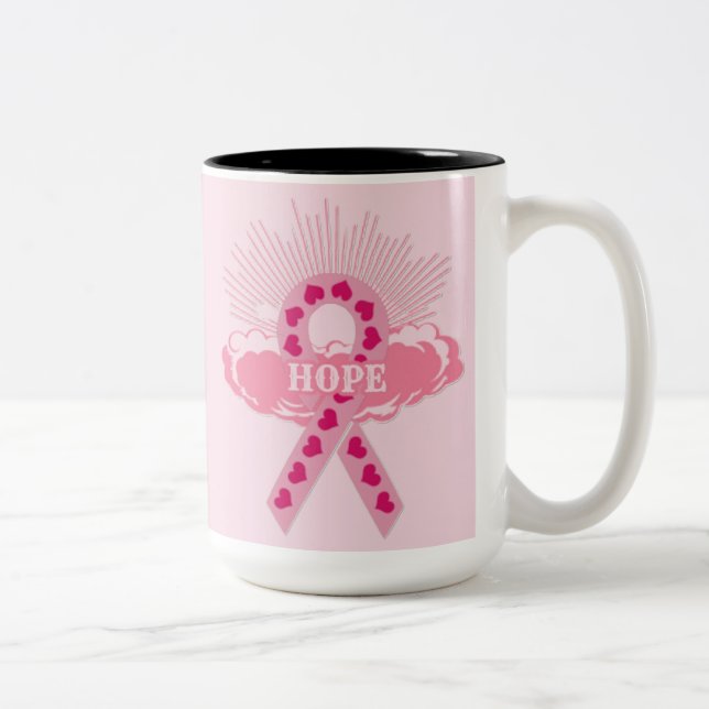 Ruban Rose D'Espoir Mug Rose (Droit)